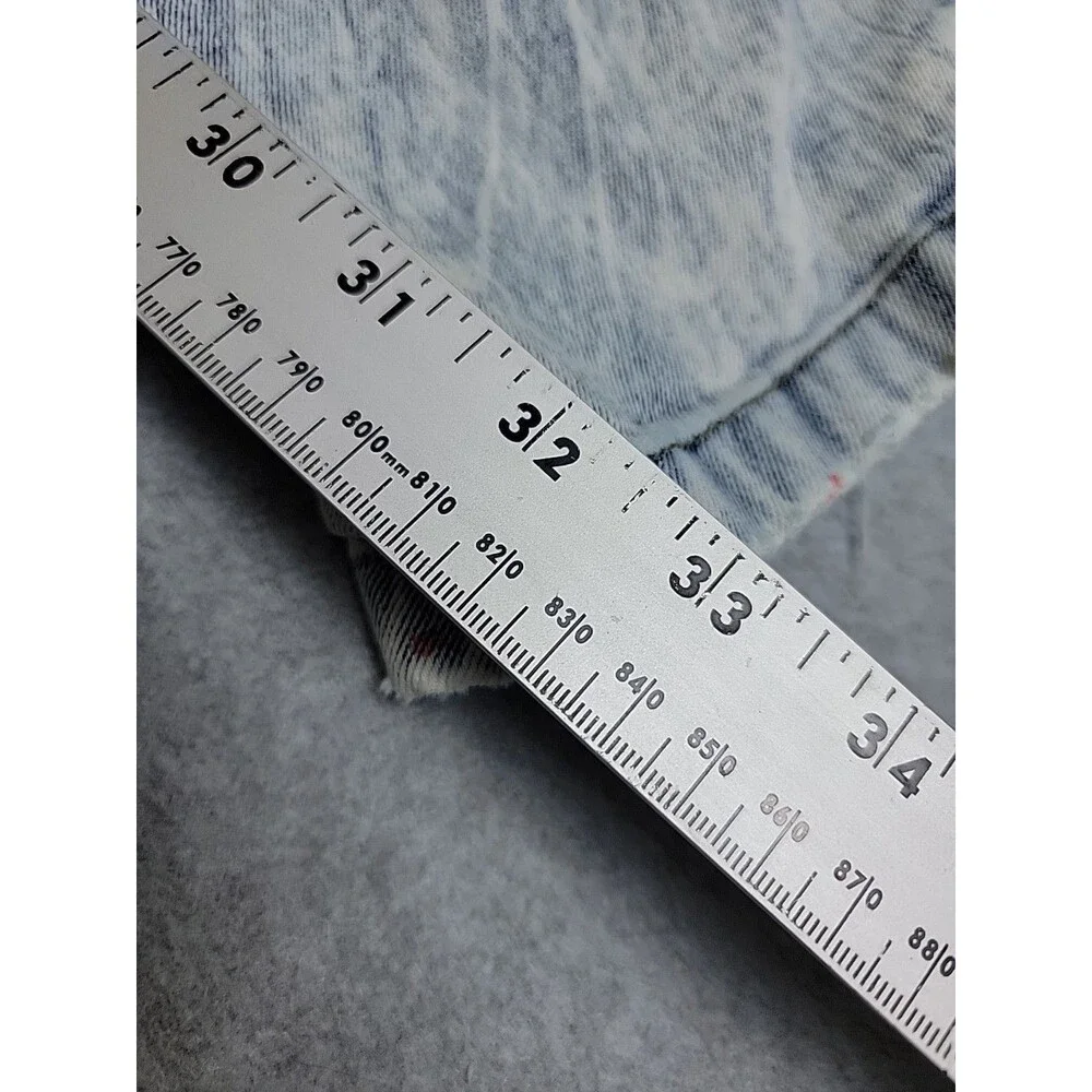 Another Hype Piece AHP Jeans Mens 44‎ 46x33 Blue Paint Stretch Distressed Y2K